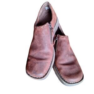 Timberland Women 8.5 Medium Brown Genuine Leather Suede Smart Loafers Shoes